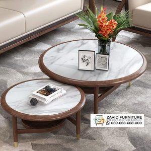 Jual Coffe Table Marmer Bulat Kaki Kayu Jual Coffe Table Marmer Bulat Kaki Kayu