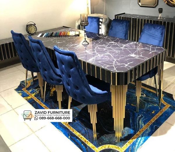 Jual Meja Makan Marmer Hitam Corak Unik Modern Jual Meja Makan Marmer Hitam Corak Unik Modern