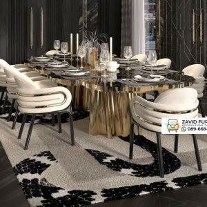 Jual Meja Makan Marmer Mewah Kombinasi Stainles Jual Meja Makan Marmer Mewah Kombinasi Stainles