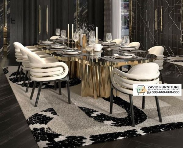 Jual Meja Makan Marmer Mewah Kombinasi Stainles Jual Meja Makan Marmer Mewah Kombinasi Stainles