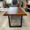 Jual Meja Trembesi Manado Kaki Besi