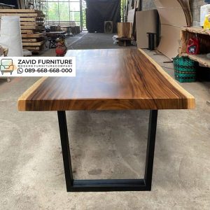 Jual Meja Trembesi Manado Kaki Besi Jual Meja Trembesi Manado Kaki Besi