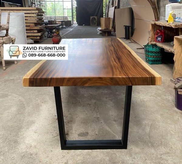 Jual Meja Trembesi Manado Kaki Besi Jual Meja Trembesi Manado Kaki Besi