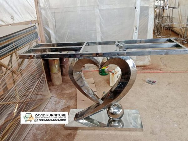 Jual Rangka Kaki Meja Konsul Custom Love Silver Jual Rangka Kaki Meja Konsul Custom Love Silver