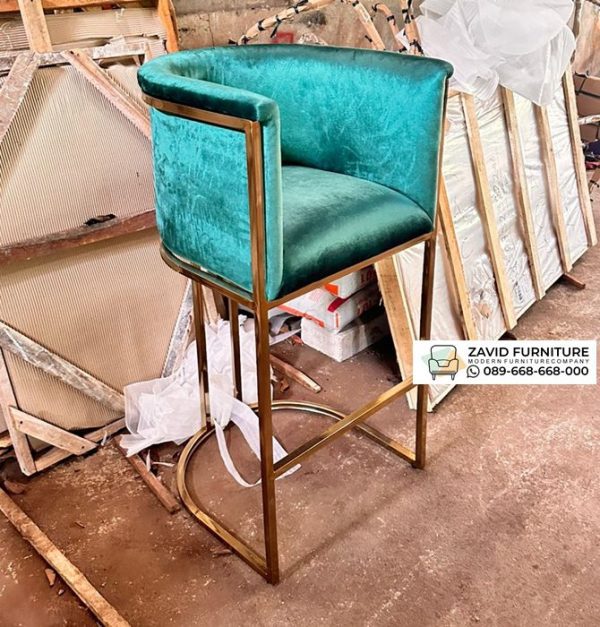 Kursi Bar Kaki Stainless Melengkung Tanganan 3 Kursi Bar Kaki Stainless Melengkung Tanganan