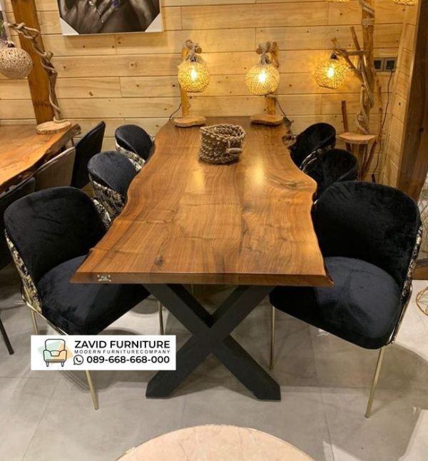 Meja Kaki Besi Kayu Utuh Model Silang Meja Kaki Besi Kayu Utuh Model Silang