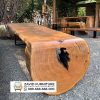 Meja Kayu Utuh Lengkung Bogor