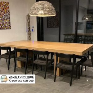 Meja Makan Kayu Trembesi Panjang Utuh 10 Kursi Meja Makan Kayu Trembesi Panjang Utuh 10 Kursi