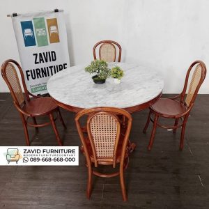 Meja Makan Marmer Kayu Jati 4 Kursi Harga Murah Meja Makan Marmer Kayu Jati  4 Kursi Harga Murah