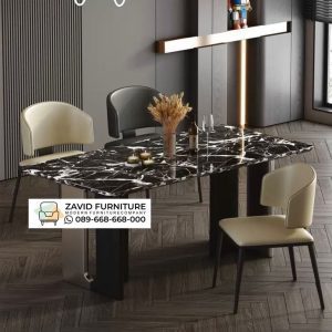 Meja Makan Rangka Stainless