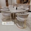 Meja Makan Stainless Gold Meja Makan Stainless Gold