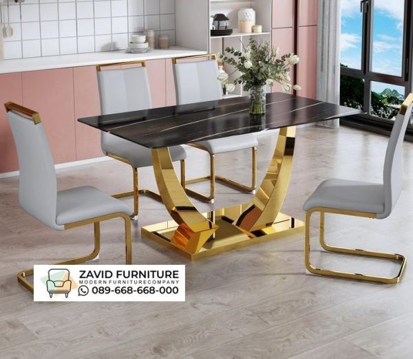 Meja Makan Stainless Steel Gold Terbaru Meja Makan Stainless Steel Gold Terbaru