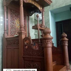 Mimbar Masjid Kubah Kayu Jati Kalimantan Mimbar Masjid Kubah Kayu Jati Kalimantan