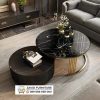 Modern Coffe Table Marmer Hitam Bulat Modern Coffe Table Marmer Hitam Bulat