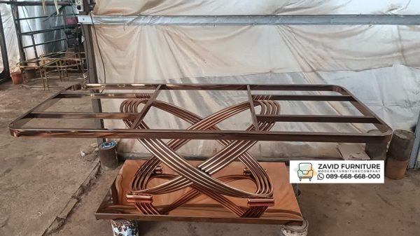 Rangka meja stainless Galaxy Rose Gold Unik Rangka Meja Stainless Galaxy Rose Gold Unik