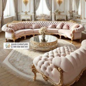 Sofa Mewah Model Lengkung