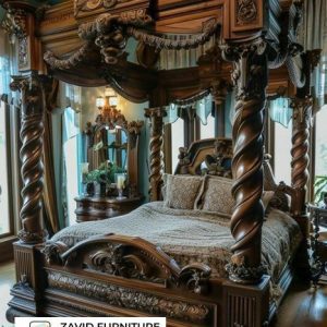 Tempat Tidur Kanopi Kayu Jati Tempat Tidur  Kanopi Kayu Jati
