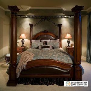 Tempat Tidur Mewah Kanopi Ukuran 119cm x 199 cm Tempat Tidur Mewah Kanopi Ukuran 119cm x 199 cm