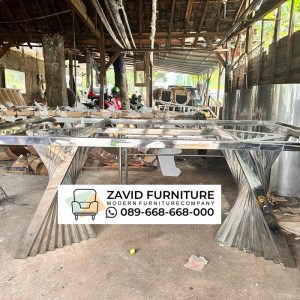 Jual Kaki Meja Makan Stainless Bentuk Mozaik Modern Jual Kaki Meja Makan Stainless  Bentuk Mozaik Modern