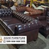 Kursi Tamu Sofa Kulit Asli Kombinasi Kayu Jati Mewah 2 Kursi Tamu Sofa Kulit Asli Kombinasi Kayu Jati Mewah