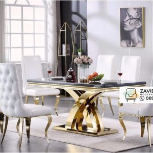 Meja Makan Marmer 8 Kursi 5 Meja Makan Marmer 8 Kursi