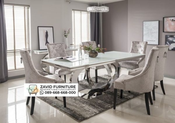 Meja Makan Nuansa Silver Terbaru Meja Makan Nuansa Silver Terbaru