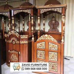 Mimbar Masjid Minimalis Modern Jati Mewah Mimbar Masjid Minimalis Modern Jati Mewah