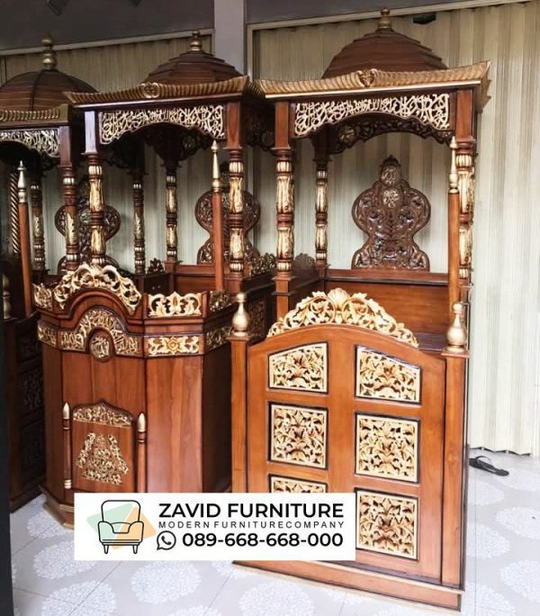Mimbar Masjid Minimalis Modern Jati Mewah Mimbar Masjid Minimalis Modern Jati Mewah