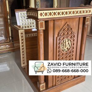 Mimbar Minimalis Kayu Jati Subang Mimbar Minimalis  Kayu Jati Subang