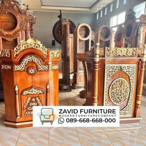 Mimbar Podium Kayu Jati Mewah Tegal Mimbar Podium Kayu Jati Mewah Tegal
