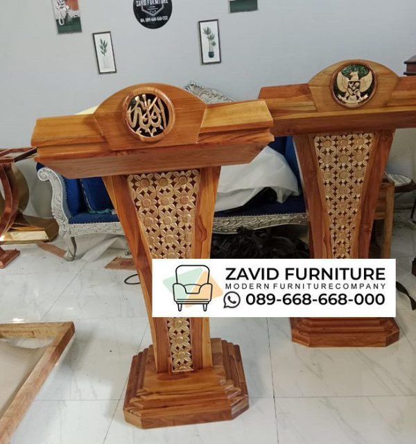 Mimbar Podium Minimalis Modern Kayu Jati Mimbar Podium Minimalis Modern Kayu Jati