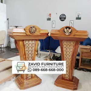Mimbar Podium Modern Kayu Jati