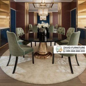 Modern Meja Makan Bulat Diameter 120 cm Modern Meja Makan Bulat Diameter 120 cm