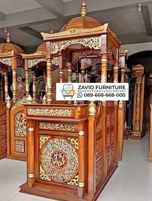 Modern Mimbar Masjid Mewah Kayu Jati Modern Mimbar Masjid Mewah Kayu Jati