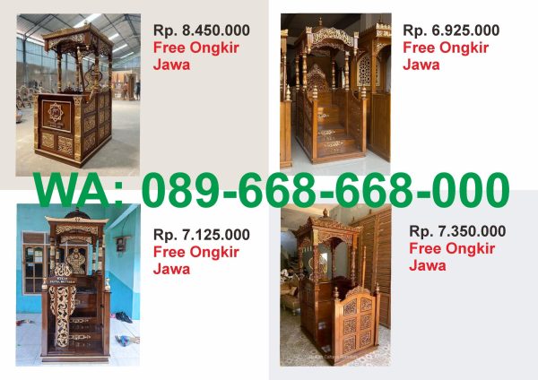 Harga Mimbar Masjid Ukir Harga Mimbar Masjid Kayu