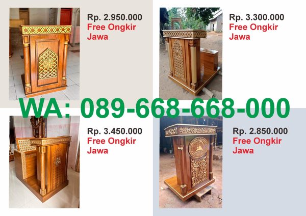 Harga Mimbar Masjid Minimalis Modern Harga Mimbar Masjid Kayu