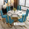 Meja Makan Marmer Bulat 8 Kursi Meja Makan Marmer Bulat 8 Kursi