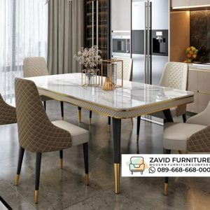 Meja Makan Marmer Stainless Kota Jakarta