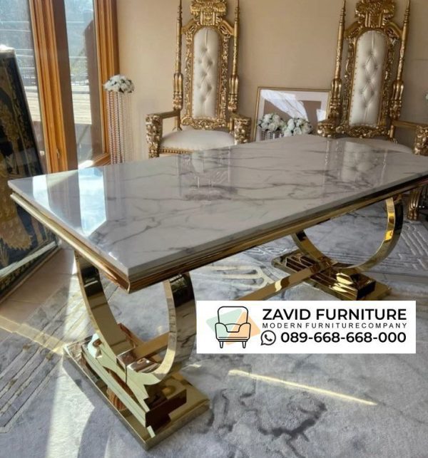Meja Makan Stainless Gold Meja Makan Stainless Gold Terbaru