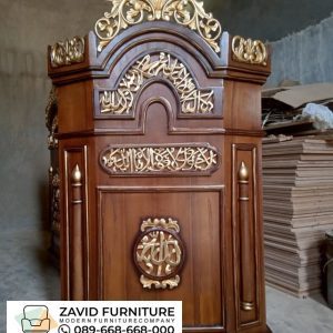 Mimbar Poodium Masjid Kombinasi Emas Mimbar Podium Masjid Kombinasi Emas