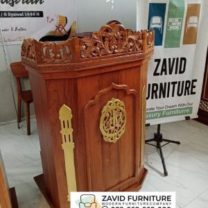 Podium Ukir Top Kayu Jati