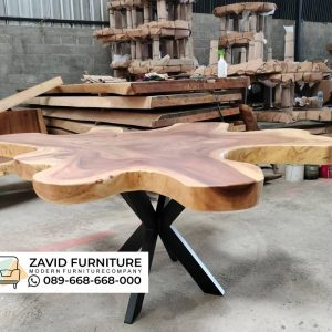 Coffee Table Kayu Utuh Tak Beraturan