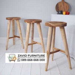 Kursi Bulat Kayu Jati