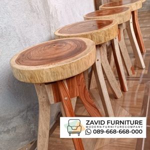 Kursi Kayu Bulat Utuh Kursi Kayu Bulat Utuh