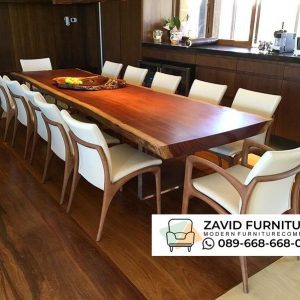 Meja Meeting Kayu Trembesi Terbaru