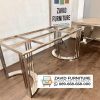 Rangka Kaki Meja Stainless Stell Model Setengah Lingkaran (3) Rangka Kaki Meja Stainless Stell Model Setengah Lingkaran