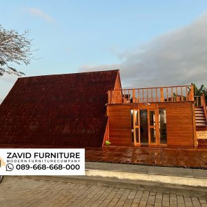 Rumah Kayu Glamping Tangga Samping Rumah Kayu Glamping Tangga Samping