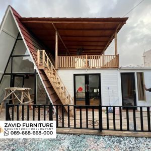 Rumah Glamping Modern Tangga Luar Rumah Glamping  Modern Tangga Luar