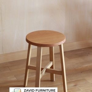 Kursi Stool Bulat Kayu Jati Kursi Stool Bulat Kayu Jati
