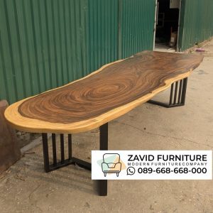 Meja Kayu Jati Kaki Besi Model Jeruji Meja Kayu Jati Kaki Besi Model Jeruji